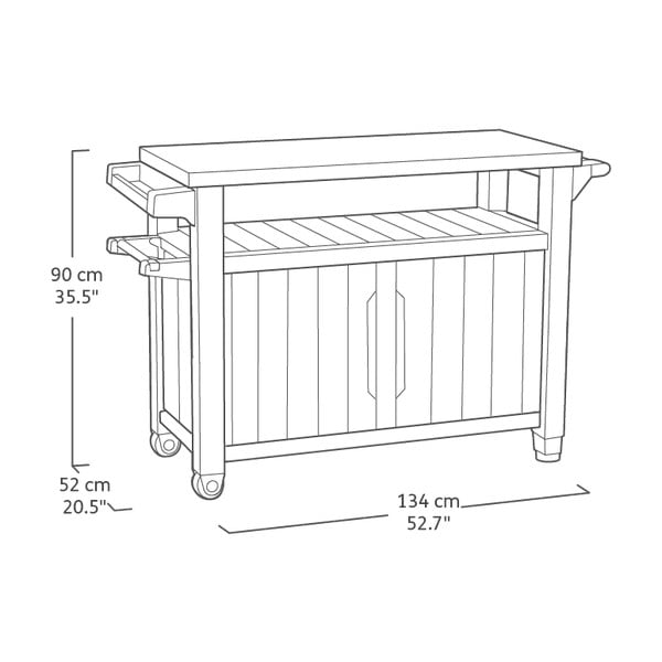 Stolik grillowy 134x52 cm Unity – Keter-image-3