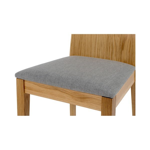 Zestaw 2 krzeseł do jadalni z nogami z litego drewna dębowego Woodman Niemi-image-3
