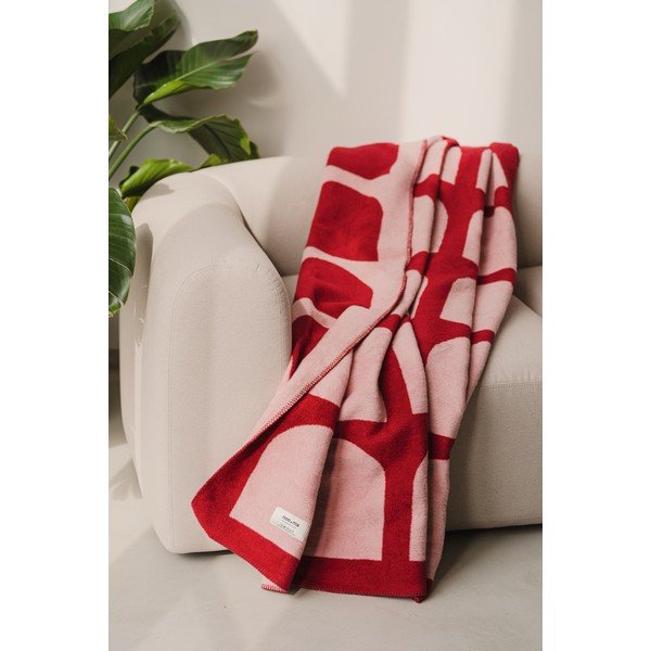 Czerwono-różowy koc 150x200 cm Gilli – noo.ma-image-1