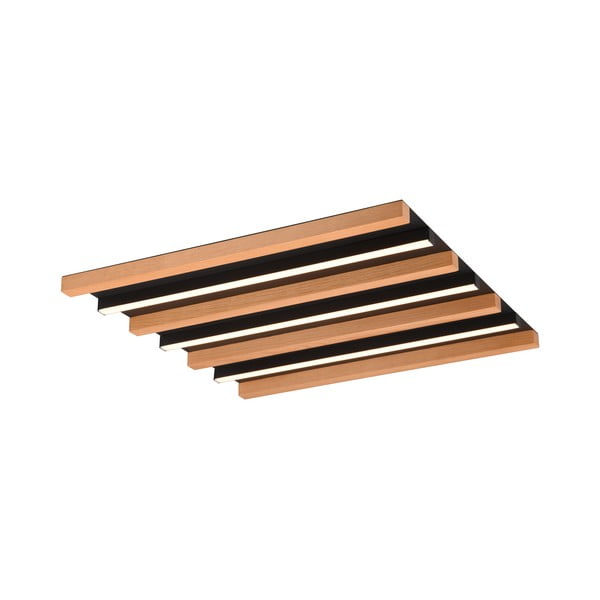 Czarno-naturalna lampa sufitowa LED ze ściemniaczem 6x46 cm Fontana – Trio-image-1