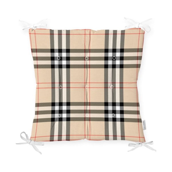 Poduszka na krzesło Minimalist Cushion Covers Flannel Beige, 40x40 cm