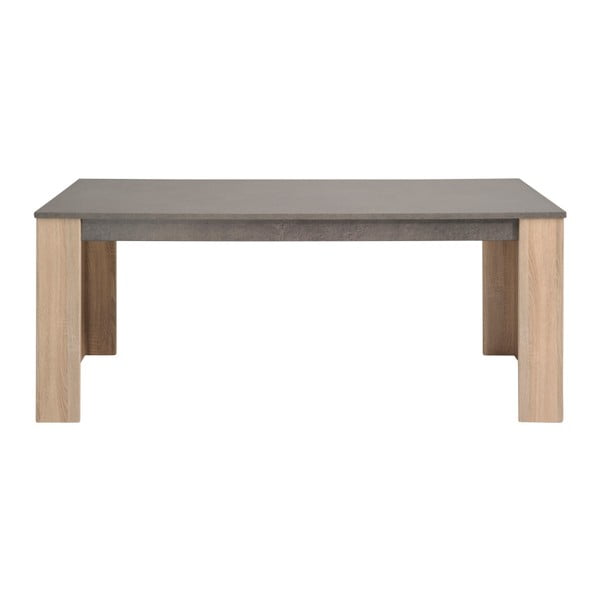 Stół rozkładany z dekorem drewna dębowego i elementami z dekorem betonu Parisot Rouen, 180x88 cm