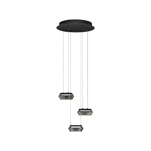 Szklana lampa wisząca LED ze ściemniaczem w kolorze matowej czerni ø 35 cm Jailyn – Nova Luce