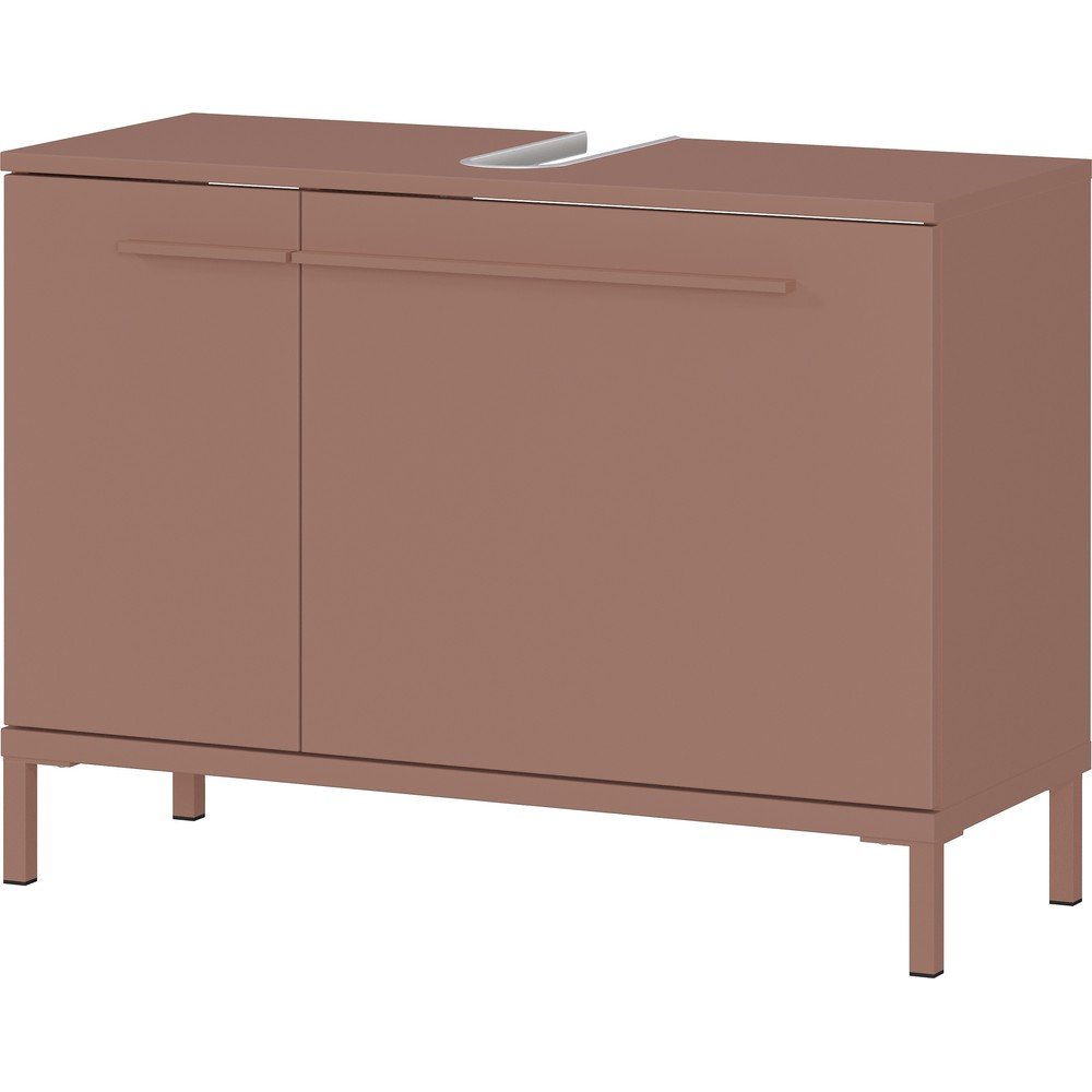 Brązowa szafka pod umywalkę z matowym wykończeniem 80x59 cm Laurino – Germania