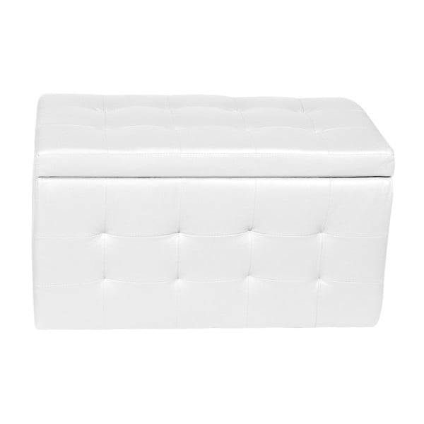 Biały puf ze schowkiem Evergreen House Multi, 84x49 cm-image-3