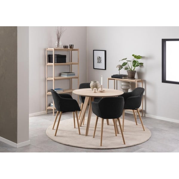 Okrągły stół z blatem w dekorze dębu ø 100 cm Townsville – Actona-image-4