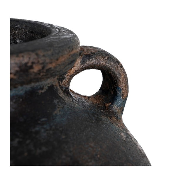 Ciemnobrązowy wysoki wazon z terakoty (wysokość 60 cm) Artem – Ixia-image-2