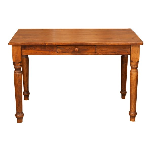 Drewniany stół z szufladą Biscottini Drawer, 120x80 cm