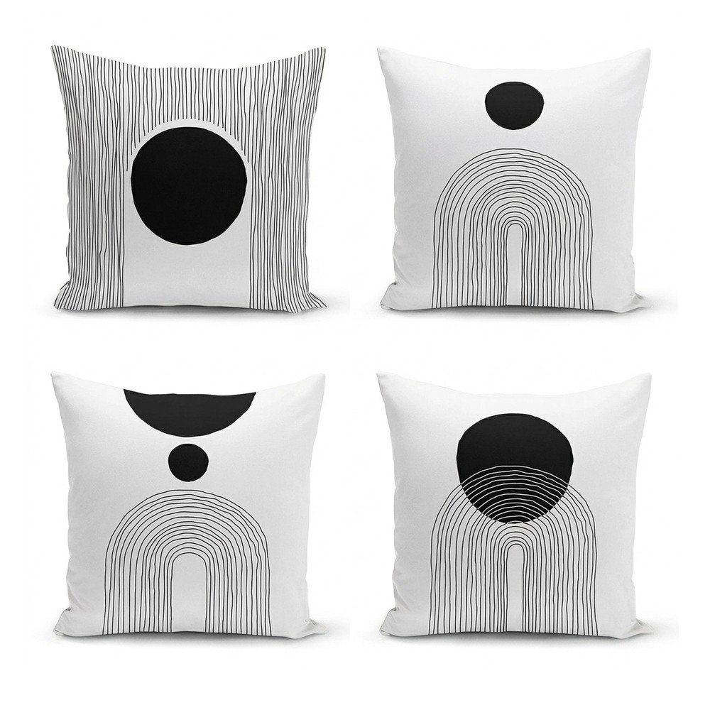 Poszewki na poduszki zestaw 4 szt. 43x43 cm Simple Arch – Minimalist Cushion Covers