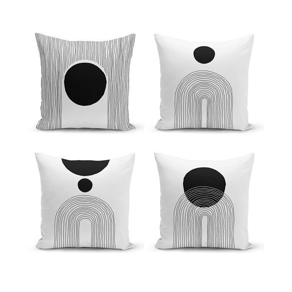 Poszewki na poduszki zestaw 4 szt. 43x43 cm Simple Arch – Minimalist Cushion Covers