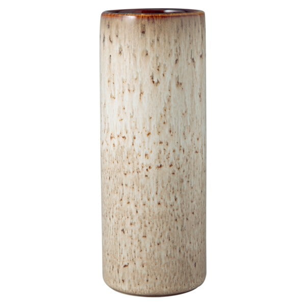Szaro-beżowy kamionkowy wazon Villeroy & Boch Like Lave, wys. 20,5 cm
