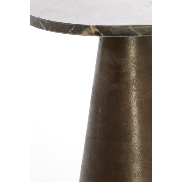 Okrągły stolik z marmurowym blatem ø 29 cm Ynez – Light & Living-image-2