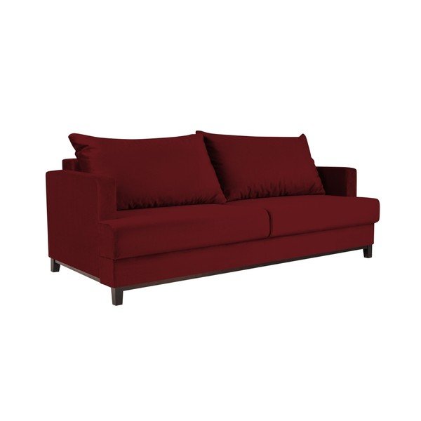 Czerwona 3-osobowa sofa rozkładana Melart Frederic-image-1