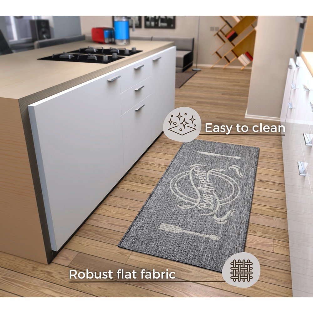 Szarobeżowy chodnik 62x150 cm Cucina – Hanse Home (zdjęcie 5)