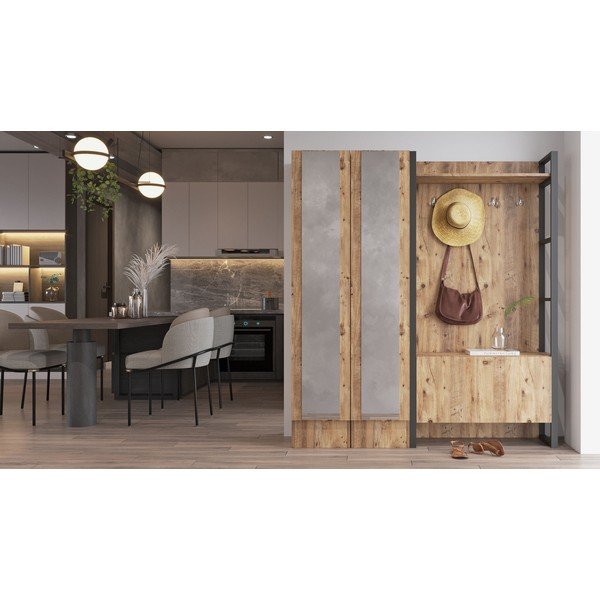 Zestaw do przedpokoju w dekorze sosny Yvette – Kalune Design-image-3