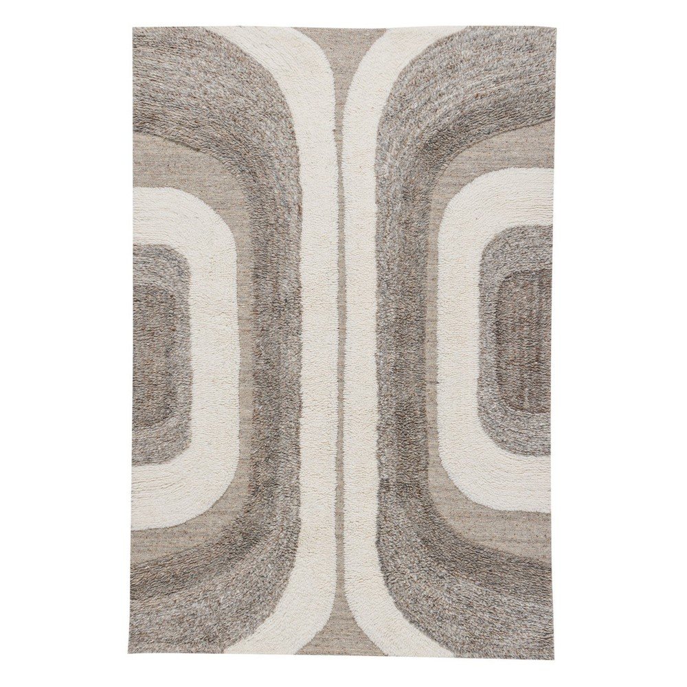 Szaro-beżowy dywan z mieszanki wełny 170x240 cm Moro – WOOOD