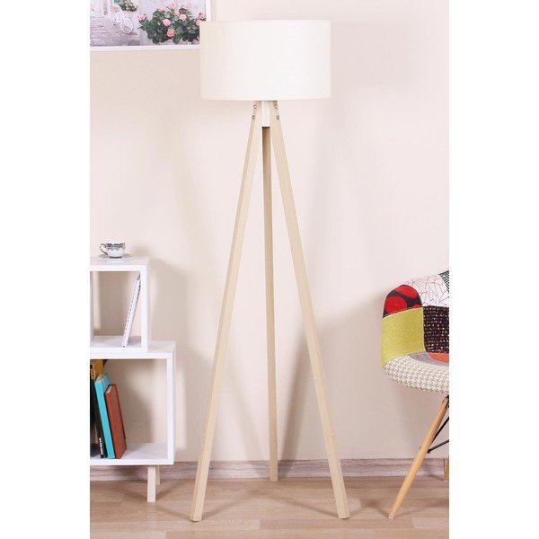 Beżowo-naturalna lampa stojąca − Magenta Home-image-1