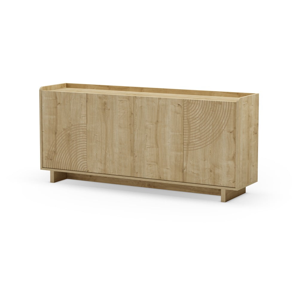 Komoda w dekorze dębu w naturalnym kolorze 180x80x40 cm Daira – Marckeric (zdjęcie 3)