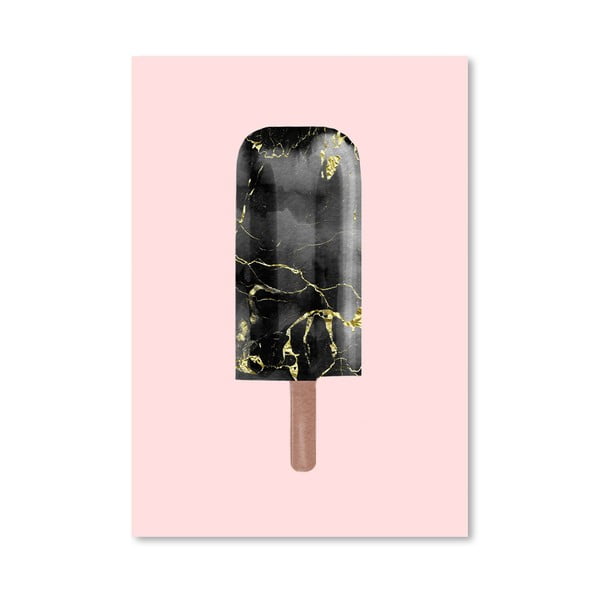 Plakat Americanflat Black Marble And Gold Popsicle, 30x42 cm