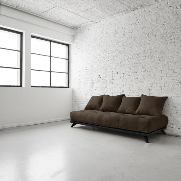 Sofa Senza Black/Choco Brown-image-1