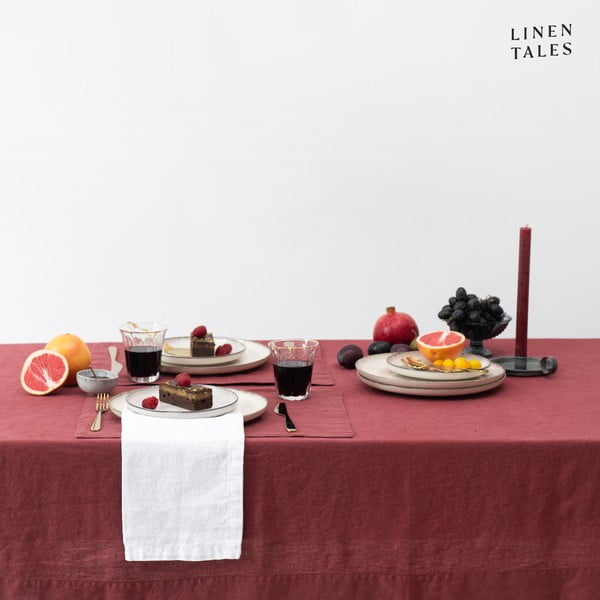 Lniany obrus 140x250 cm Marsala – Linen Tales-image-4
