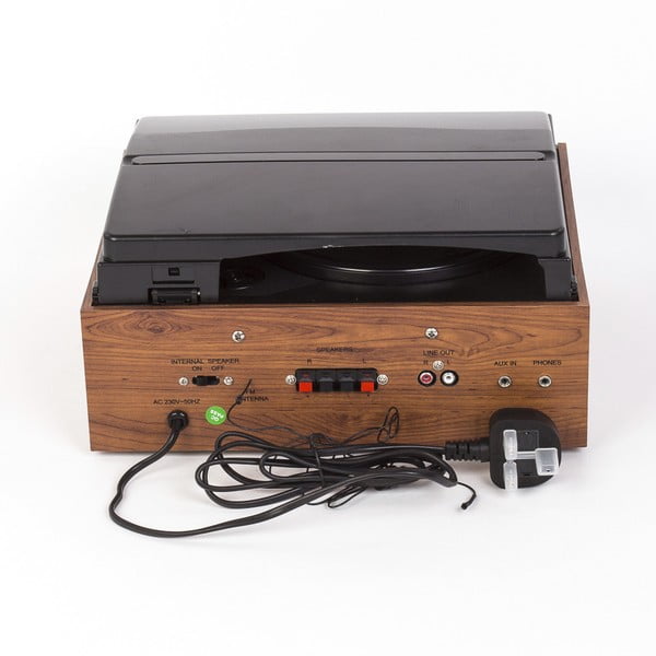 Czarny gramofon z radiem GPO Empire Black TG-192-image-1