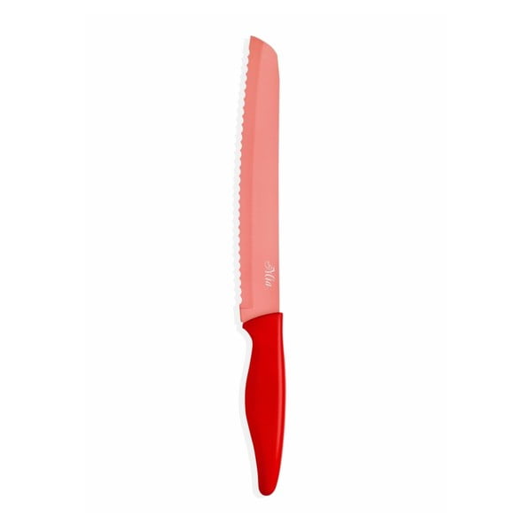 Czerwony nóż do pieczywa The Mia, dł. 20 cm
