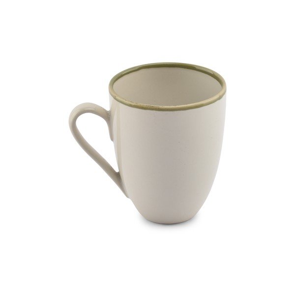 Zielony/kremowy kamionkowy kubek 350 ml Gravel – ONA-image-1
