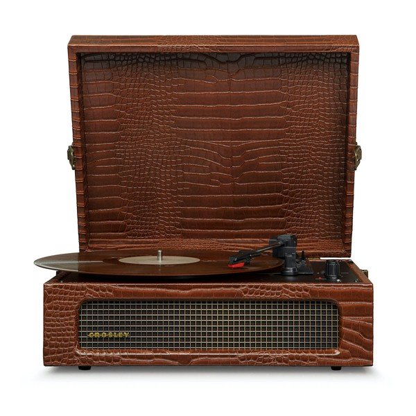 Brązowy gramofon Crosley Voyager Croc-image-4