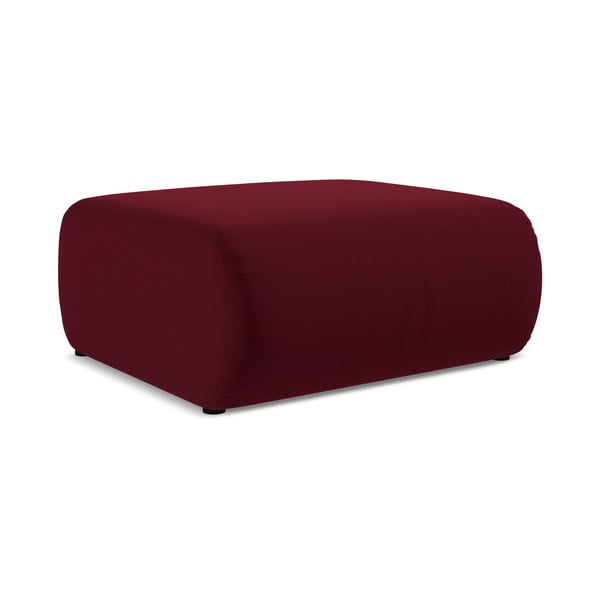 Bordowy aksamitny podnóżek Ekahi – Makamii-image-2