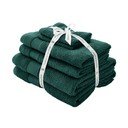 Ciemnozielone bawełniane ręczniki frotte zestaw 6 szt. Anti-Bacterial – Catherine Lansfield