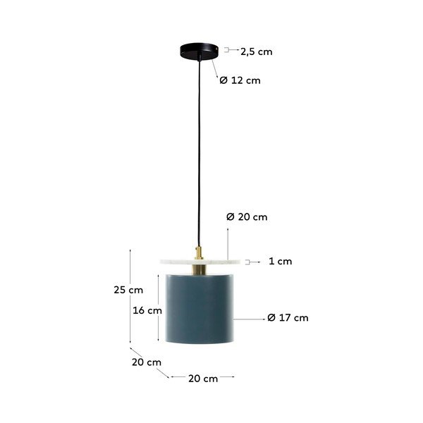 Niebieska lampa wisząca Kave Home Argy-image-2