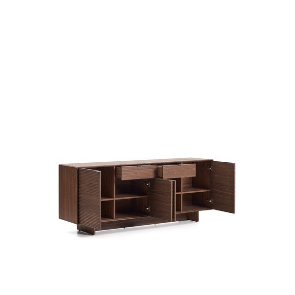 Ciemnobrązowa komoda w dekorze orzecha 194,5x78x45 cm Norlen – Kave Home-image-4