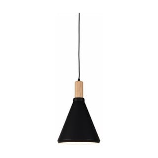 Czarna/naturalna lampa wisząca z metalowym kloszem ø 25 cm Melbourne – it's about RoMi