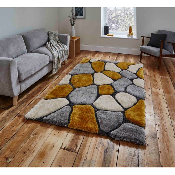 Szaro-żółty dywan Think Rugs Noble House Rock, 150x230 cm-image-1