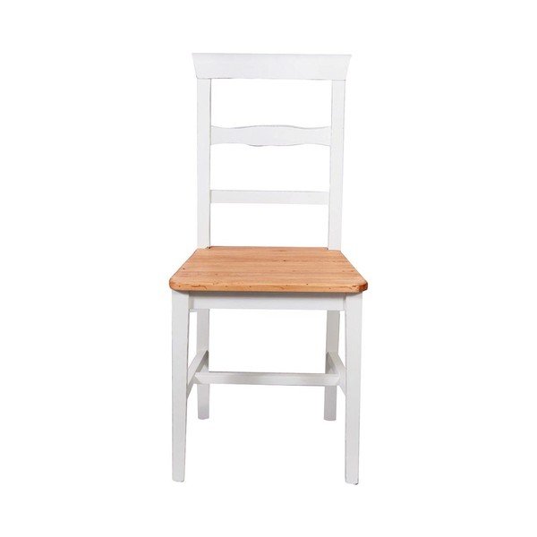 Białe krzesło z drewna bukowego z jasnobrązowym siedziskiem Addy-image-1