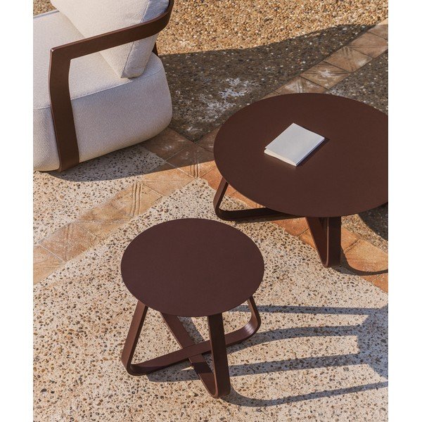 Metalowy okrągły stolik ogrodowy ø 48 cm Tamaris – Kave Home-image-2
