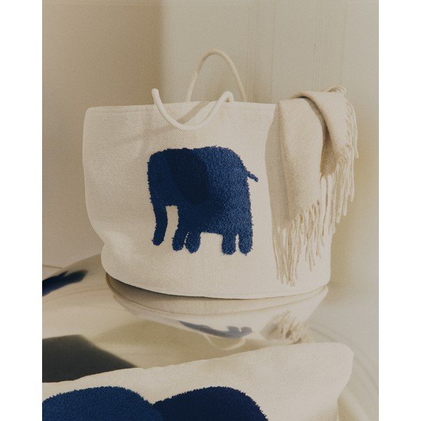 Tekstylny dziecięcy kosz na zabawki w kolorze kości słoniowej ø 45x30 cm Tandani – Kave Home-image-2