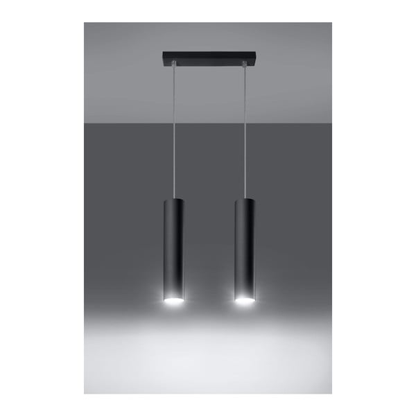 Czarna metalowa lampa wisząca Castro – Sollux-image-1