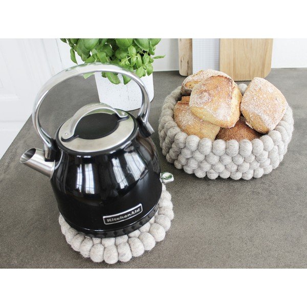 Piaskowobrązowy wełniany koszyk kulkowy Wooldot Ball Basket, ⌀ 28 cm-image-3