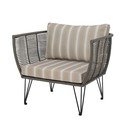 Beżowy tapicerowany fotel ogrodowy Mundo – Bloomingville