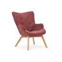 Czerwony sztruksowy fotel Niko – Ropez