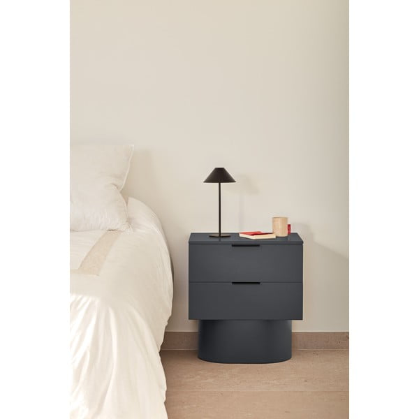 Antracytowa szafka nocna Totem – Teulat-image-1