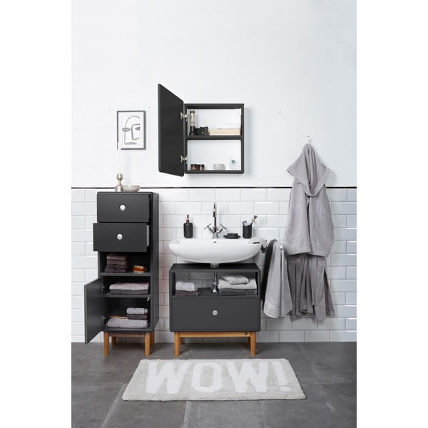 Antracytowa wysoka/wisząca szafka łazienkowa 40x100 cm Color Bath – Tom Tailor-image-3