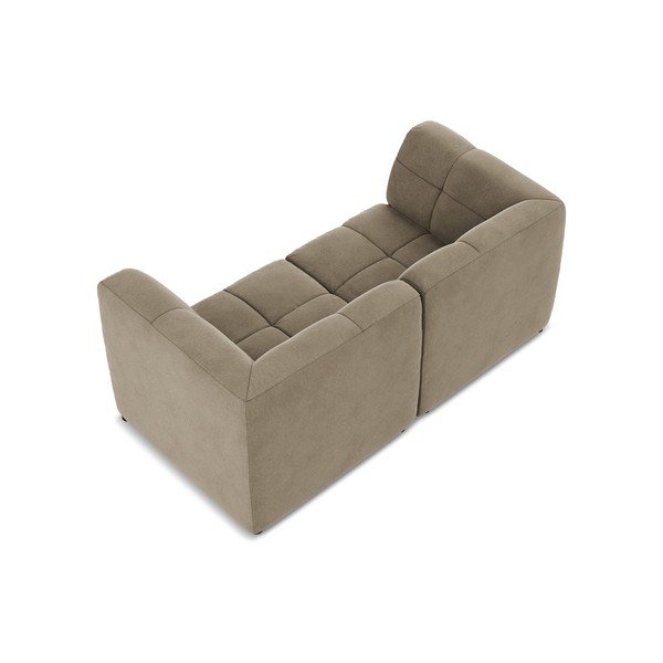 Brązowa aksamitna sofa 180 cm Aloha – Makamii-image-4