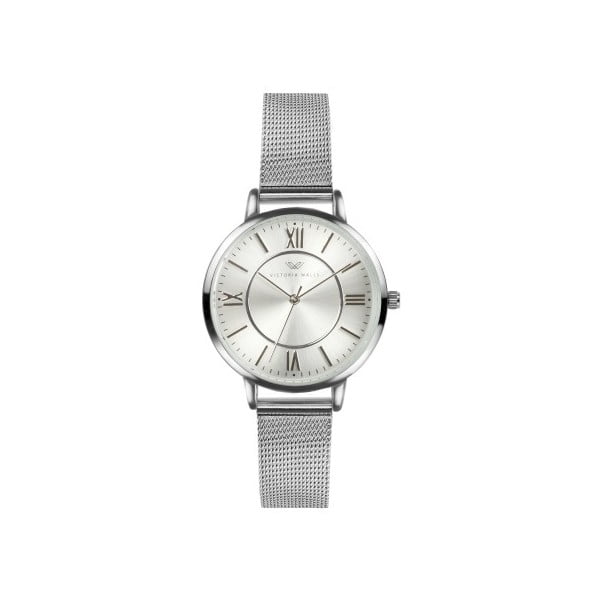 Zegarek damski z paskiem ze stali nierdzewnej w srebrnym kolorze Victoria Walls Kaia