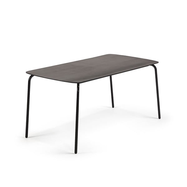 Czarny stół La Forma Tramp, 160x80 cm