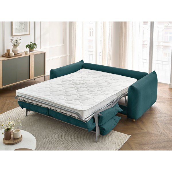 Niebieska rozkładana sofa 234 cm Ernest – Bobochic Paris-image-1