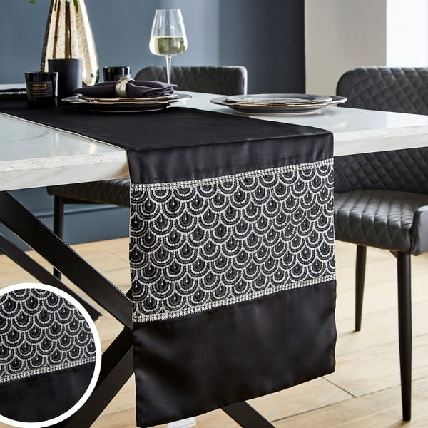 Bieżnik z mikrosatyny 32x220 cm Deco Sequin – Catherine Lansfield-image-4