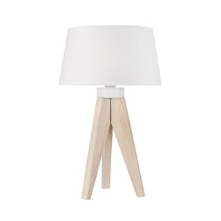 Biała lampa stołowa − LAMKUR